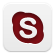 skype icon red